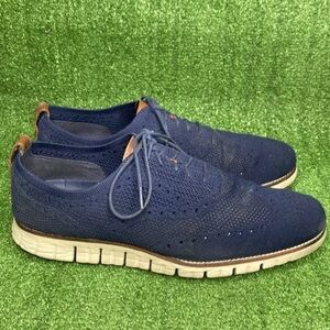 COLE HAAN ZEROGRAND Stitchlite Wingtip Oxford Navy  Mens Casual Shoes Size 13